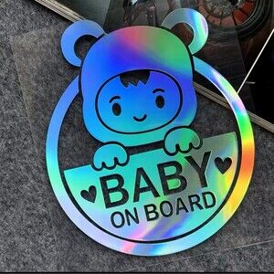 Baby on board cute car sticker